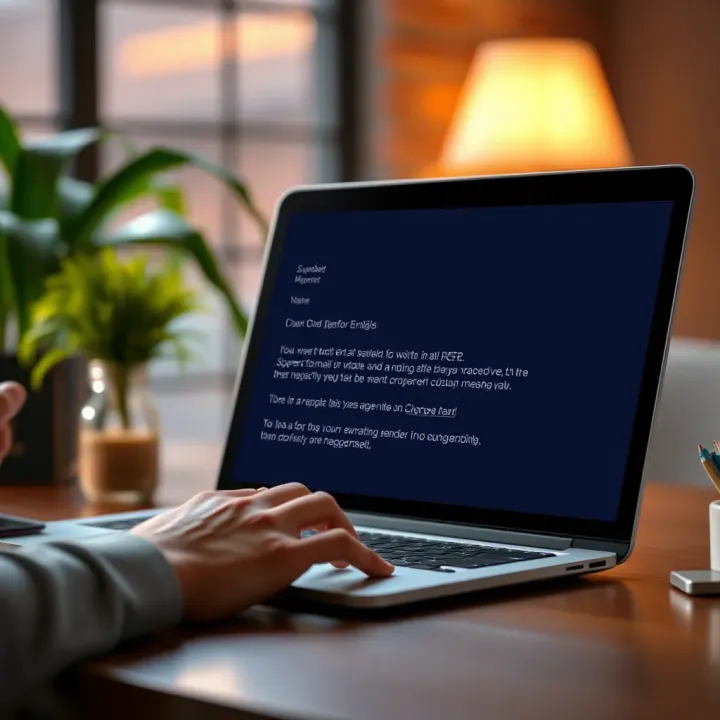 Tips for Writing Clear Emails to Superbet Customer Care Illustration of a clear and concise email message composed on a laptop