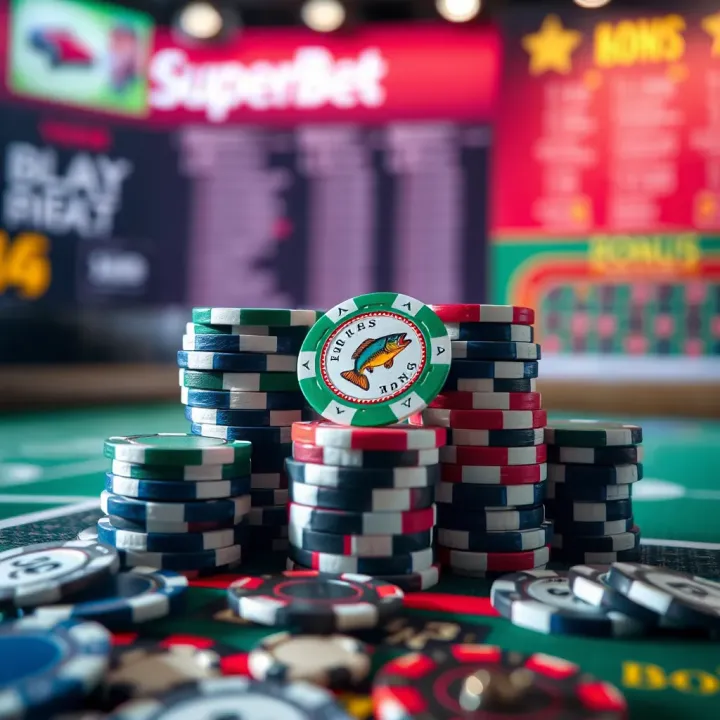 Illustration of betting chip stacks and bonus icons highlighting wagering tactics and rewards