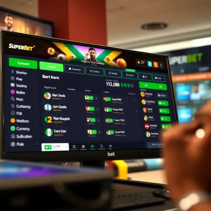 SuperBet Desktop Platform Featuring Nigerian Currency User interface showcasing SuperBet’s desktop platform with Nigerian currency options