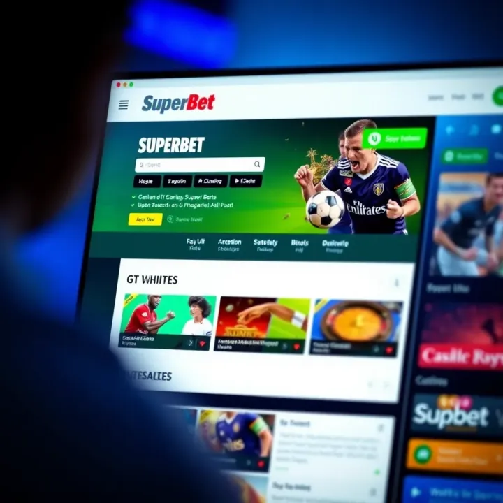 Superbet mobile site homepage showcasing user-friendly interface and intuitive navigation