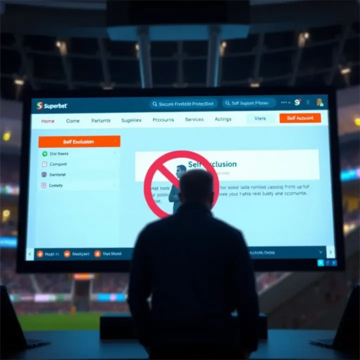 Illustration of secure account protection and self-exclusion options on betting platform
