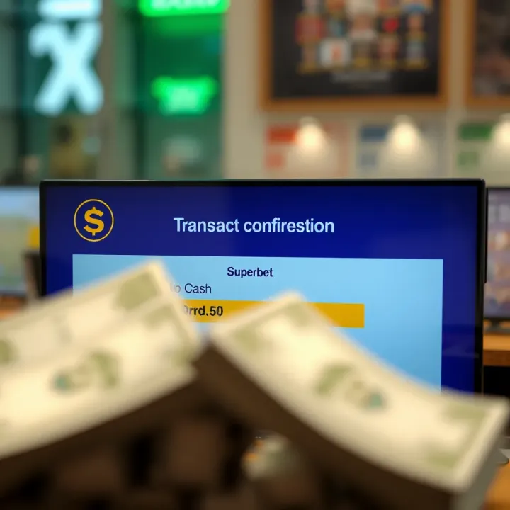 Secure transaction confirmation screen for converting Superbet codes to cash