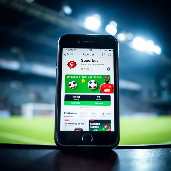 iPhone displaying Superbet app download page on Apple App Store