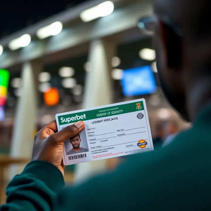 User verifying identity with valid identification document during Superbet Nigeria sign-up
