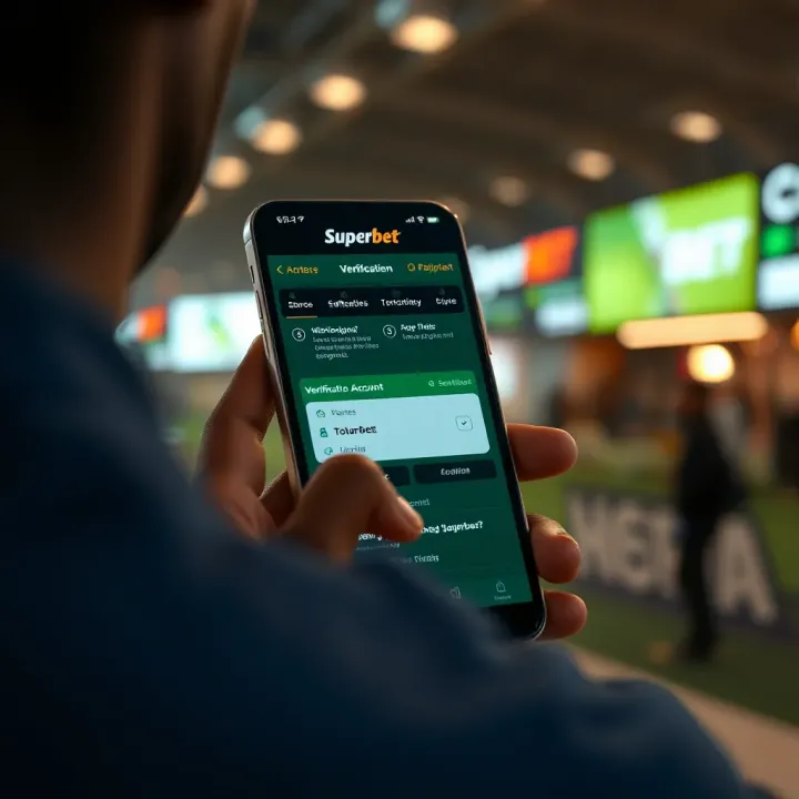 Secure verification process on mobile device for Superbet account creation