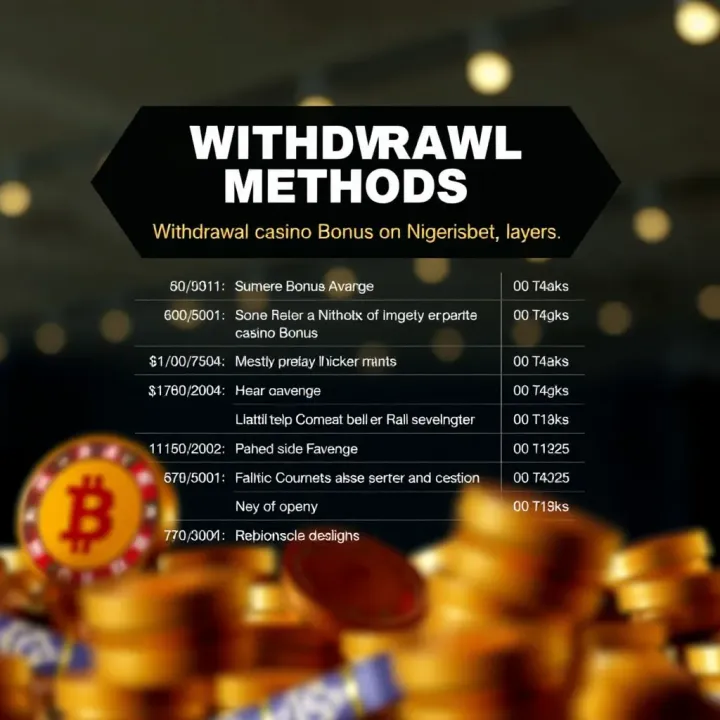 Graphic depicting withdrawal methods available for Nigerian players on Superbet platform