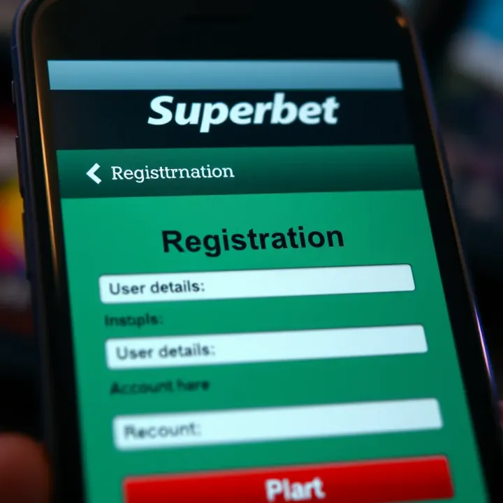 Registration form on the legacy Superbet mobile site showing fields for user details and account creation