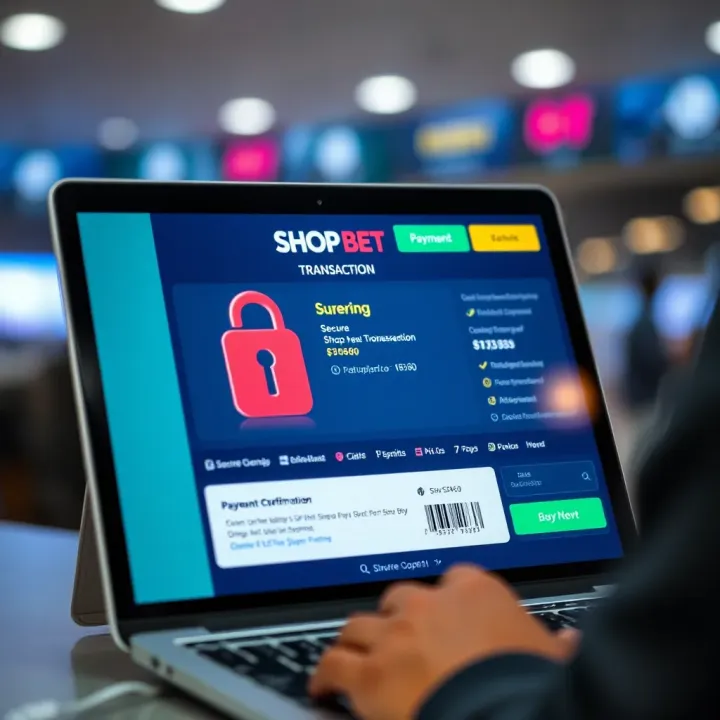 Secure online transaction screen with payment confirmation for betting platform