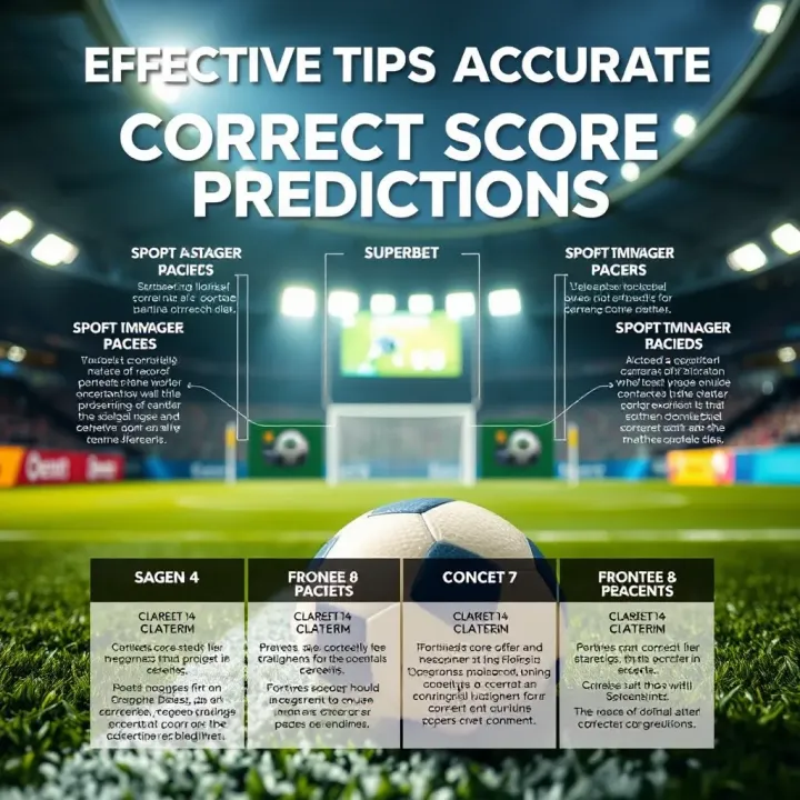 Effective Tips for Accurate Correct Score Predictions Graphic illustrating strategies for predicting correct football match scores