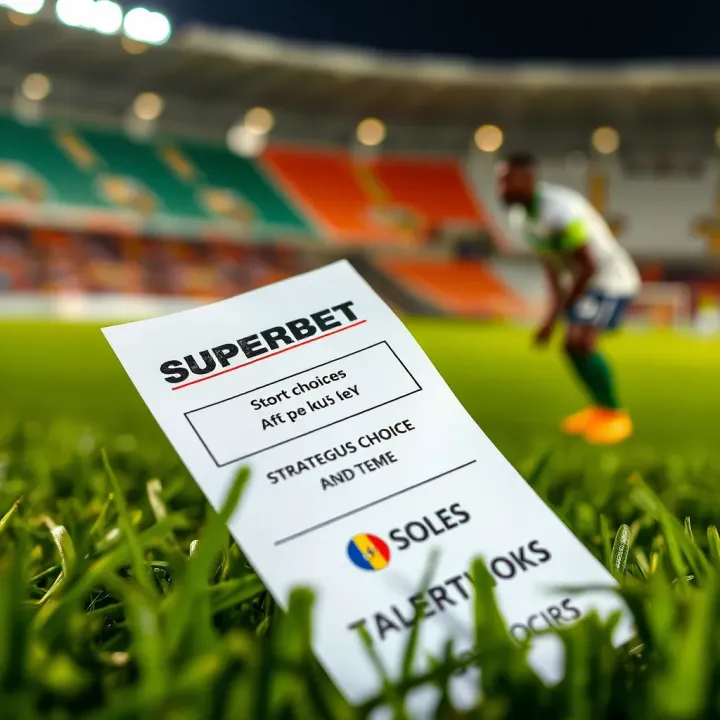 Betting slip showing strategic choices for Superbet AFCON bets