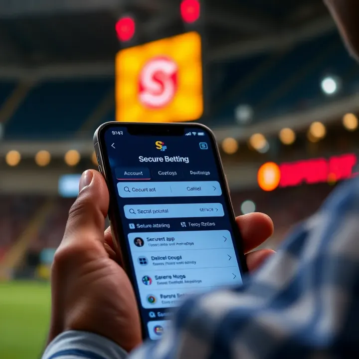 Superbet app interface showing account setup and secure betting options