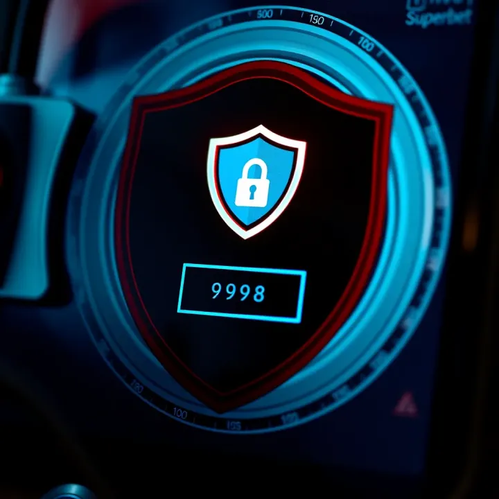 Ensuring Account Security on Superbet Bet App Illustration of a secure login with shield icon and password entry on Superbet app