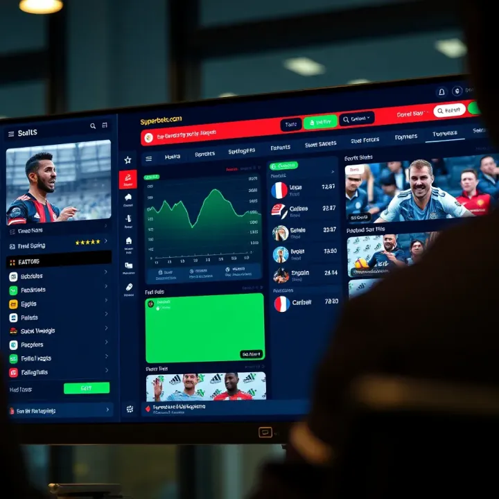 Exploring Diverse Sports Markets on Superbet Bet.com User browsing diverse sports betting options on Superbet Bet.com interface