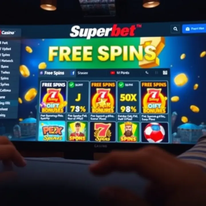 Interface of Superbet Casino showing available free spins bonuses for Nigerian players