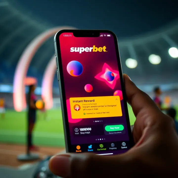 Mobile device displaying a vibrant online betting interface highlighting instant reward notifications