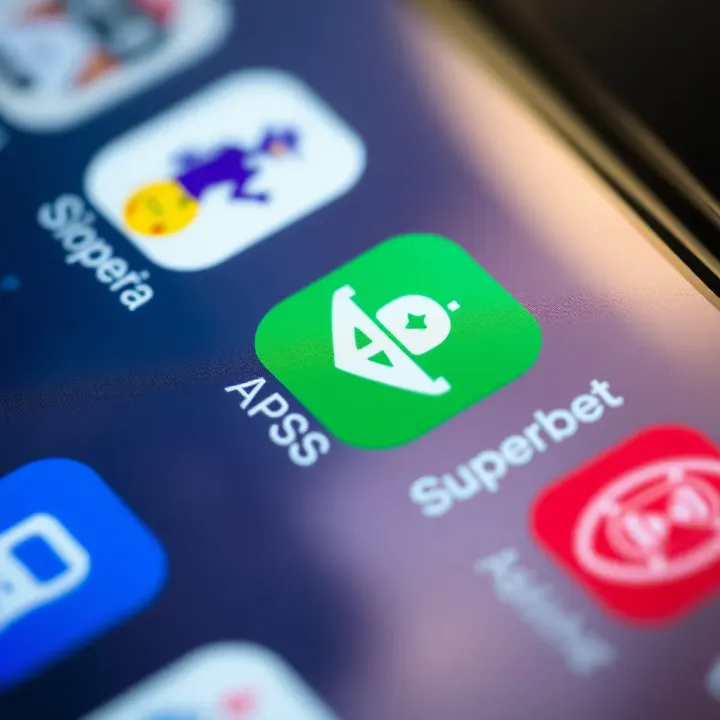 Screenshot of Superbet app icon displayed on an iPhone home screen in Nigeria