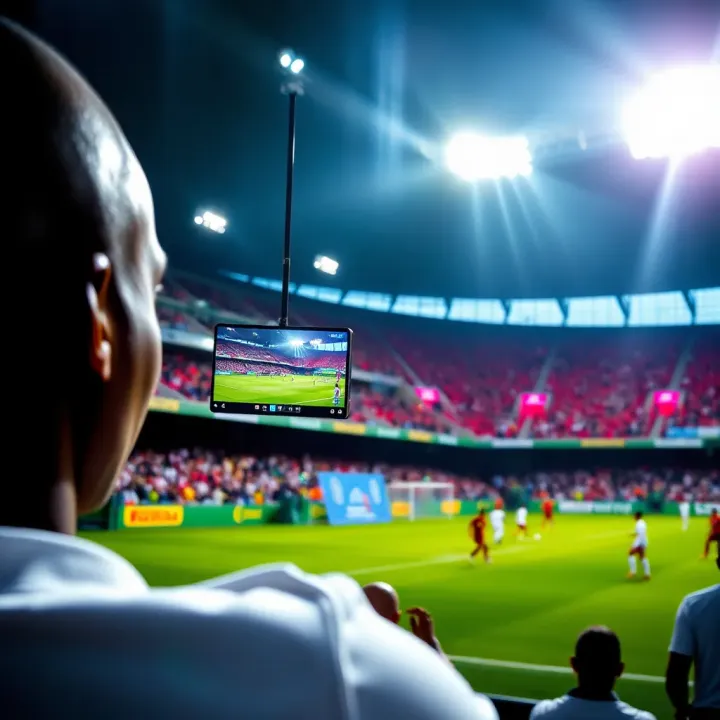 Live soccer match streaming on SuperBet platform showcasing vibrant stadium atmosphere