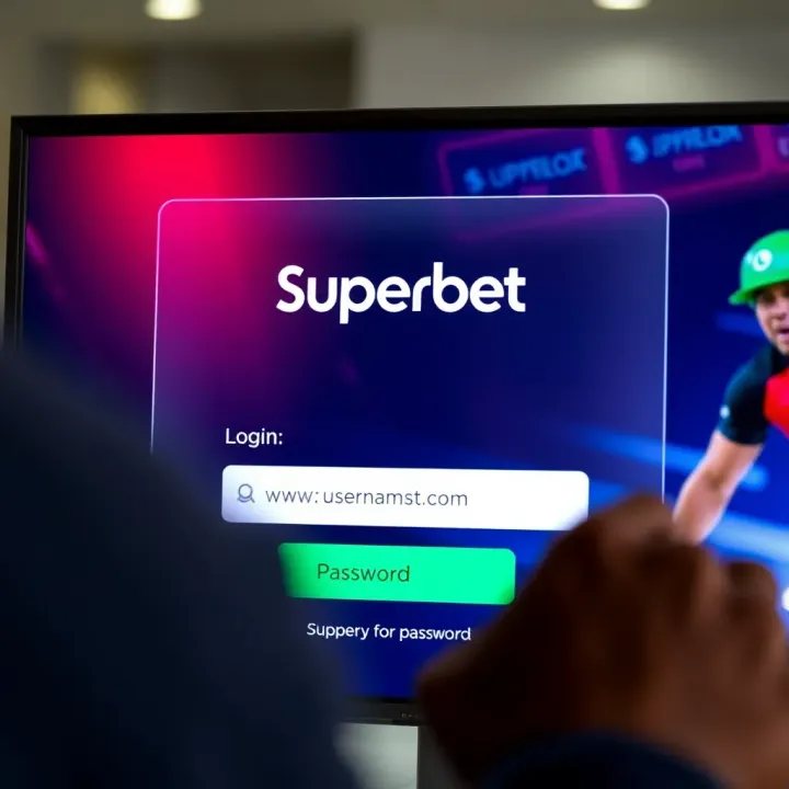 Secure login screen for Superbet platform in Ghana with clear username and password fields