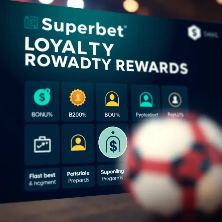 Graphic showing loyalty rewards program with icons representing bonuses and user engagement on Superbet platform