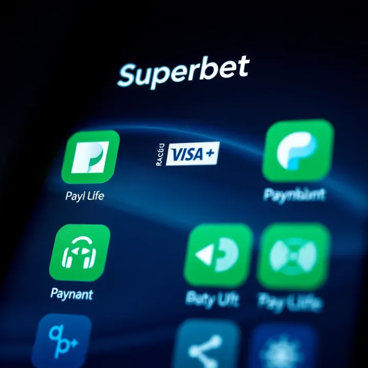 Secure payment methods and transaction icons available on Superbet Mobile platform