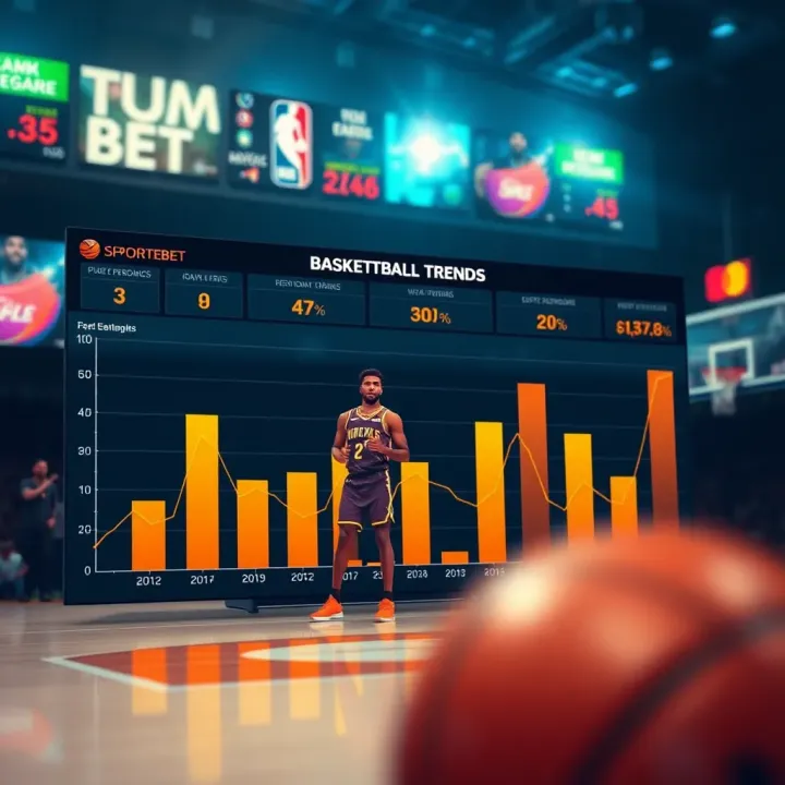Graph illustrating basketball team performance trends for betting analysis