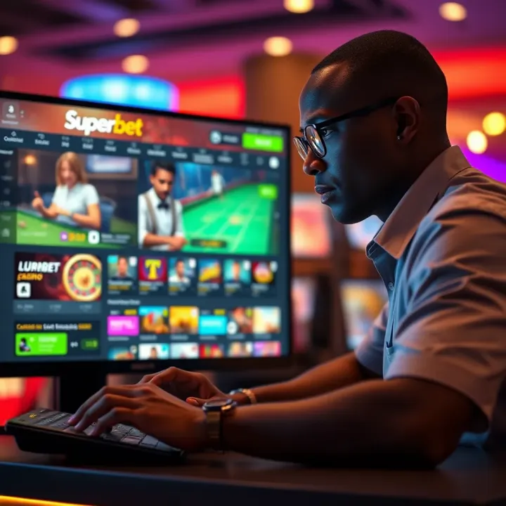 User browsing an online casino platform with a focus on Nigerian market