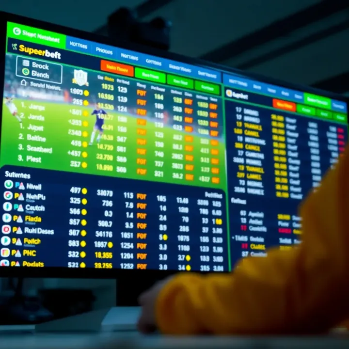 Effective Betting Strategies for NPFL on Superbet Betting strategies and insights displayed alongside football betting odds on a digital screen