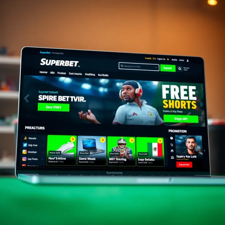 Screenshot of Superbet Nigeria homepage showcasing betting options and promotions