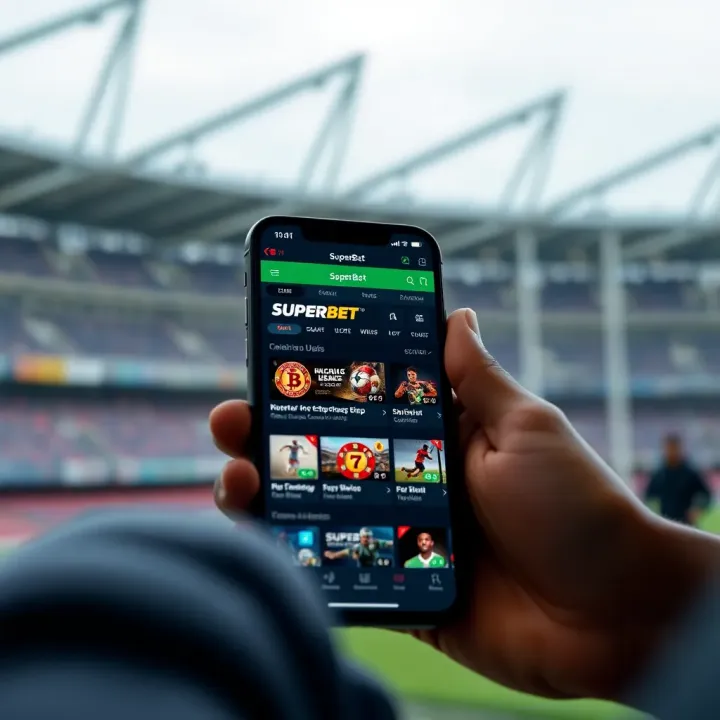 SuperBet Online Sports Betting Interface for Nigerian Users User interface of SuperBet online showing various sports betting options on a smartphone screen