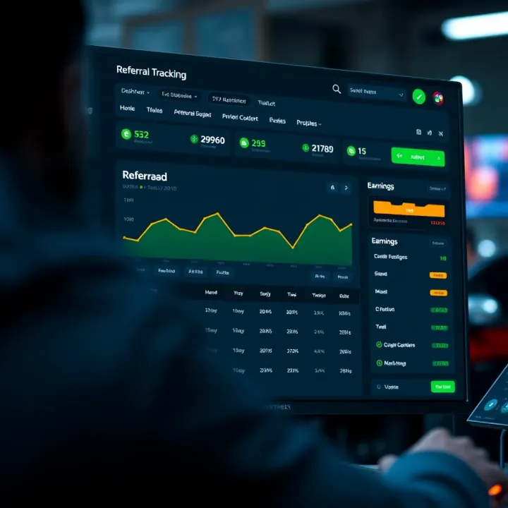 User interface showing Superbet Partners APK dashboard with referral tracking and earnings statistics
