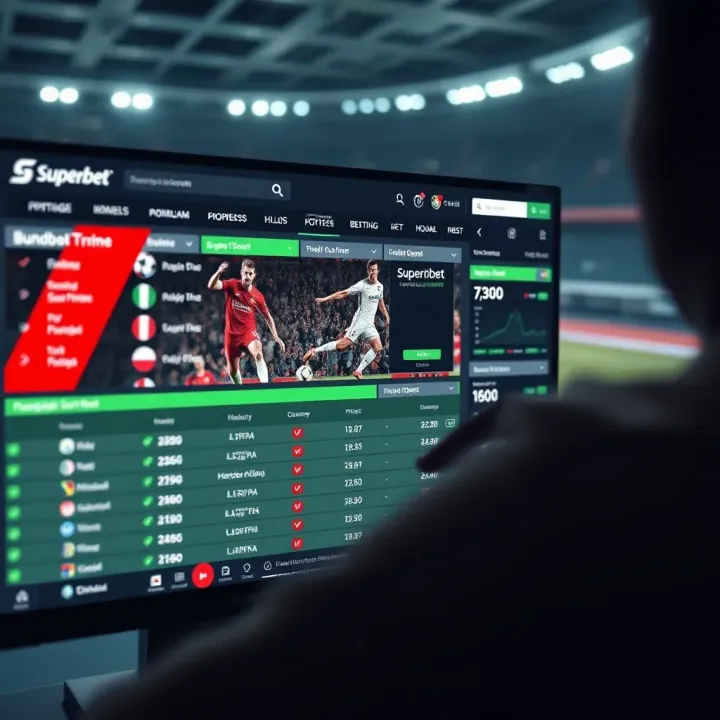 User-friendly Superbet platform interface displaying Bundesliga betting options and live odds