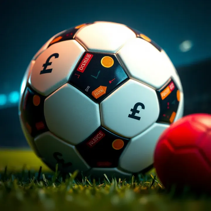 Smart Stake Management for Successful Premier League Betting Graphic of a football with currency symbols and risk management icons
