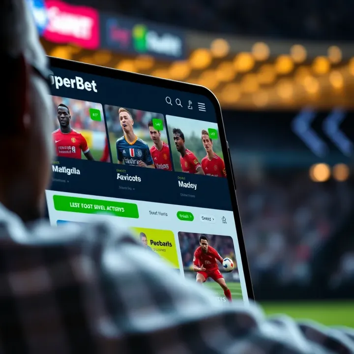 Screenshot of the SuperBet UK app interface showing sports betting options tailored for Nigerian users