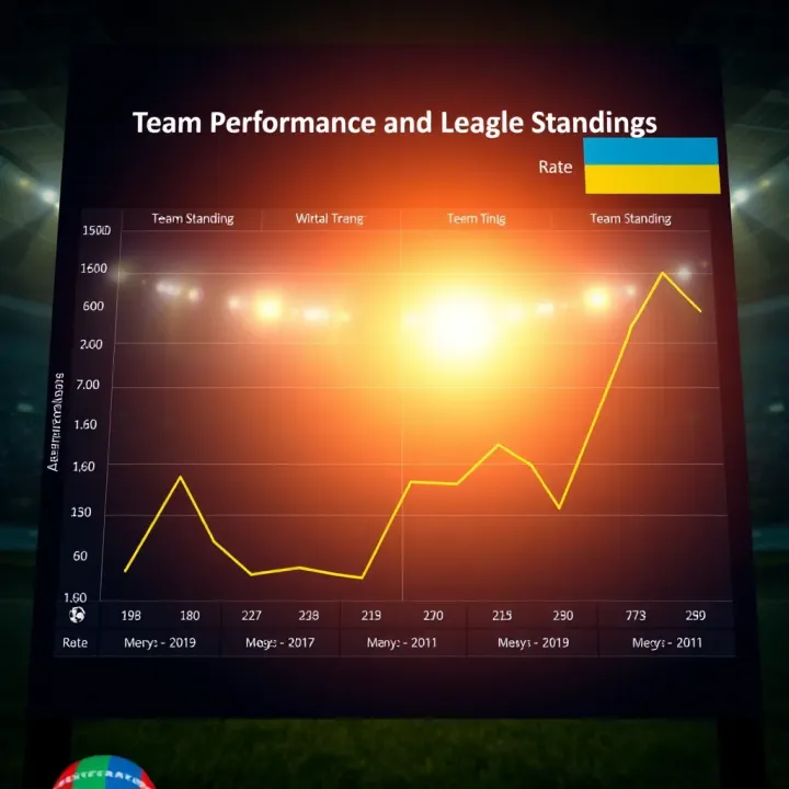 Graph showing current team performance trends and league standings