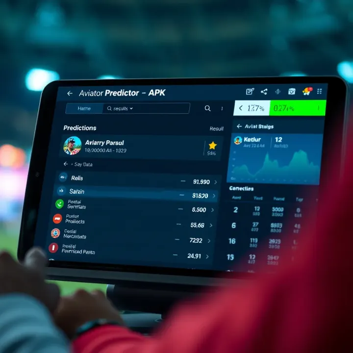 Aviator Predictor APK Interface Displaying Predictions and Game Data Interface of Aviator Predictor APK showing prediction results and game statistics