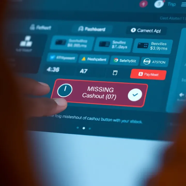 Troubleshooting the Missing Cashout Button in Superbet App Illustration of troubleshooting options for missing cashout button on a betting app dashboard