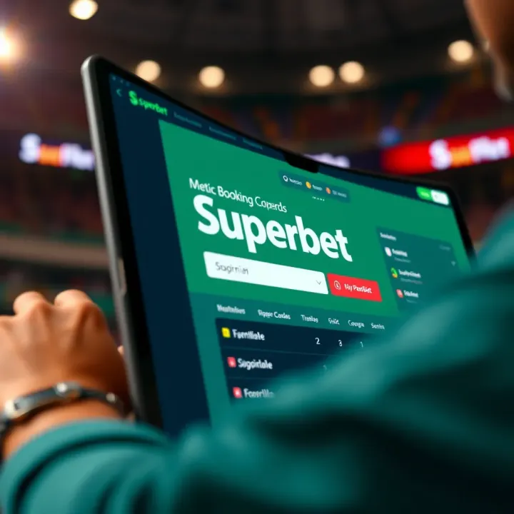Superbet Platform Showing Booking Code Entry for Correct Score Bets User interface displaying Superbet platform with booking code entry for correct score betting