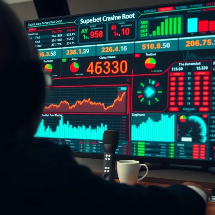 Graphical representation of a betting bot analyzing online crash game data