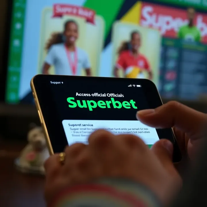 Superbet customer service email displayed on digital device screen