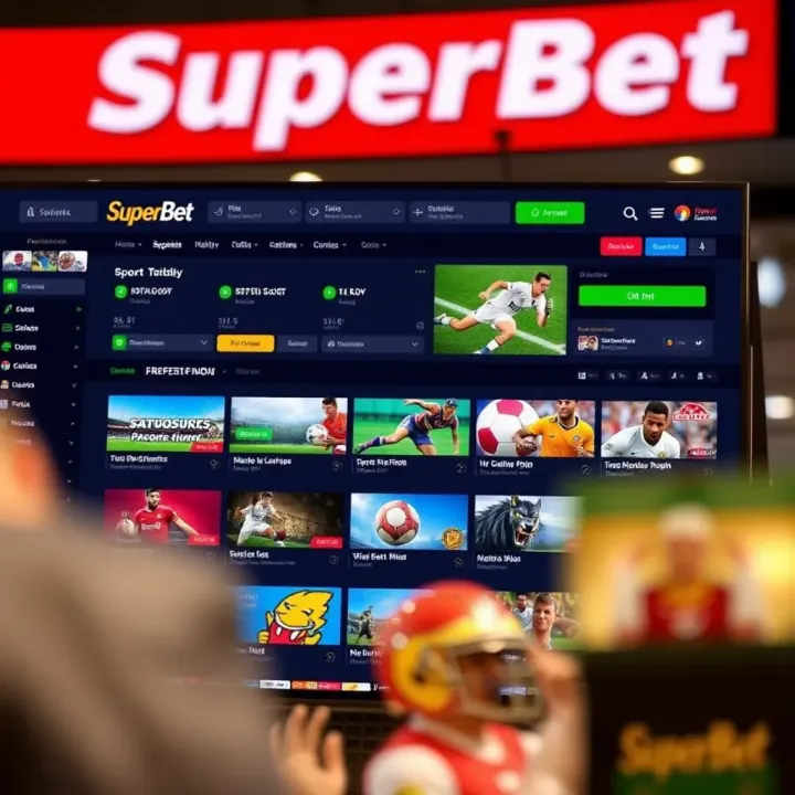 SuperBet platform showcasing sports betting options for Nigerian users