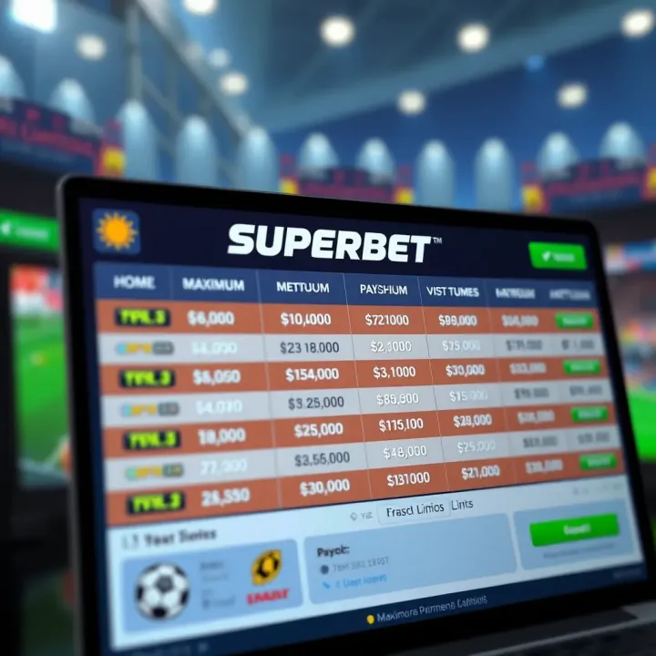 Visual Guide to Maximum Winning Limits on Superbet Illustration showing maximum payout limits on a digital sportsbook platform interface