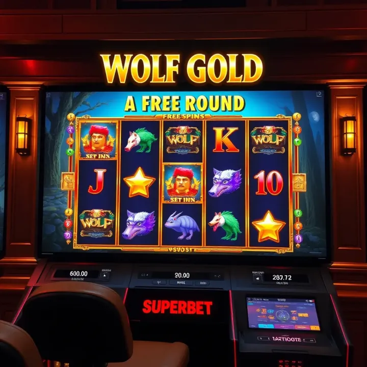 Bonus round screen showing free spins and jackpot opportunities on Wolf Gold